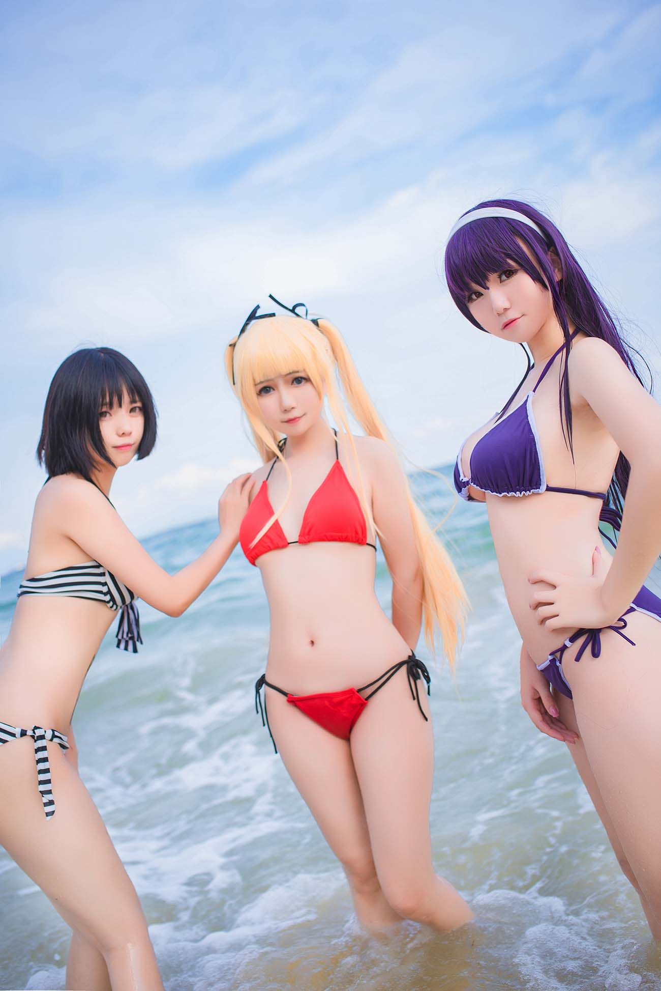 白金Saki写真 – 水着 Cosplay-第1张