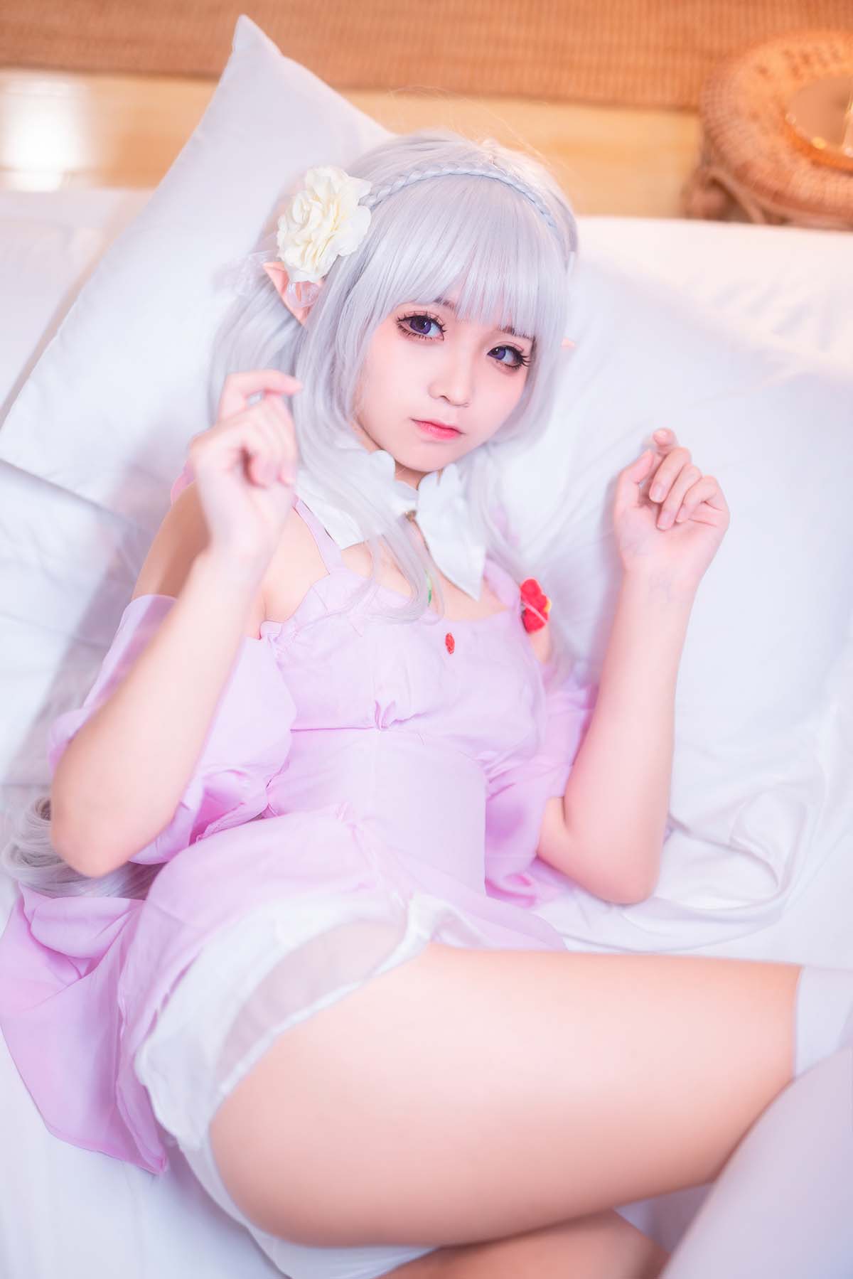 蠢沫沫-艾米莉亚的睡衣 Cosplay-第1张