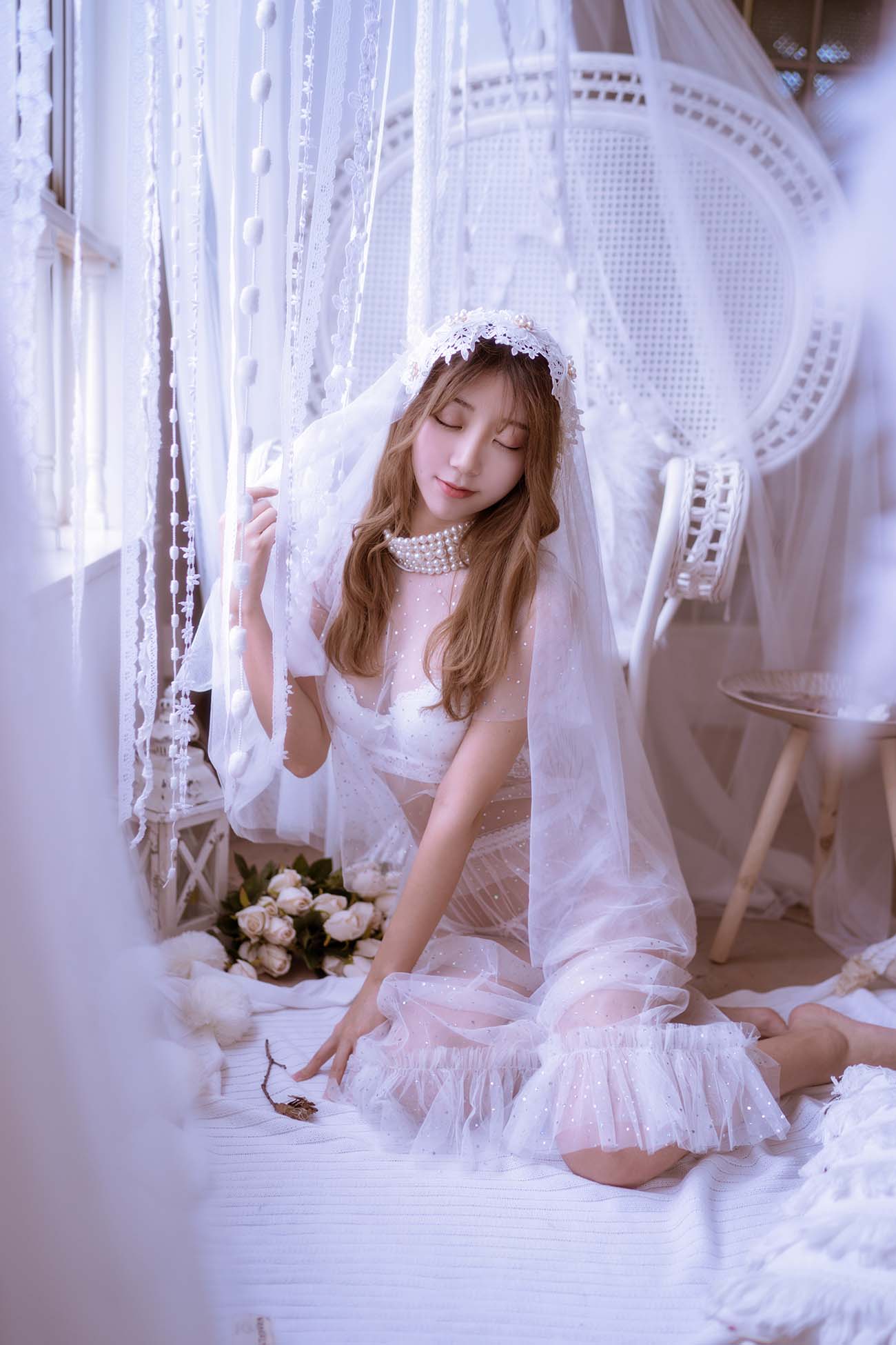 黑川 – 年上彼女 白色婚纱 Cosplay-第1张
