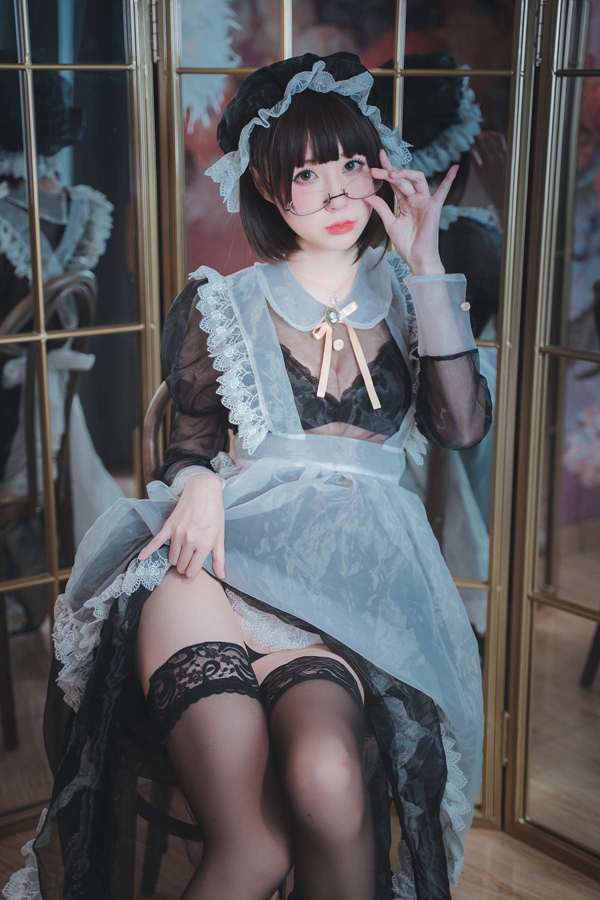 网红美女南鸽-透明女仆 Cosplay-第2张
