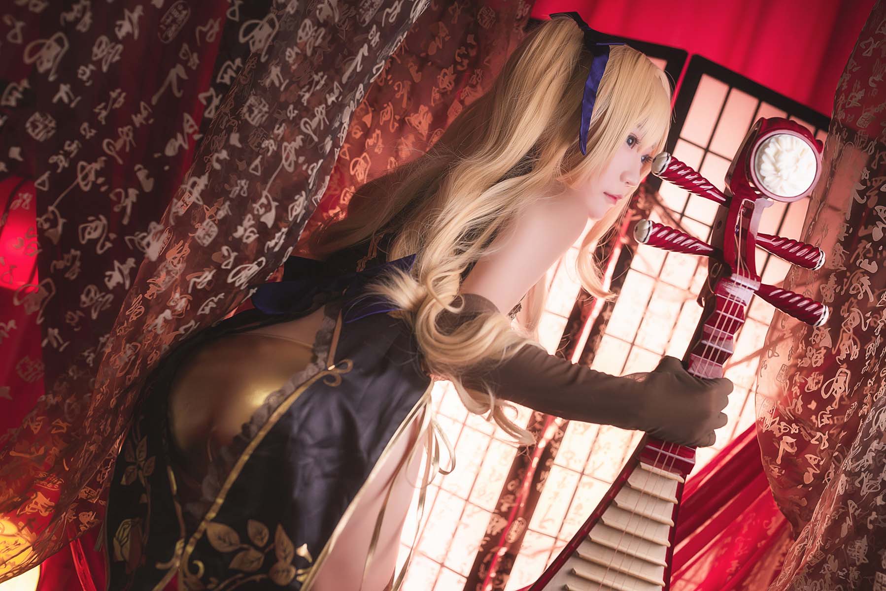 网红美女香草喵cos潘金莲 Cosplay-第2张
