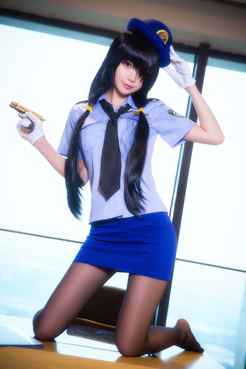 约会大作战时崎狂三女警制服COS Cosplay-第2张