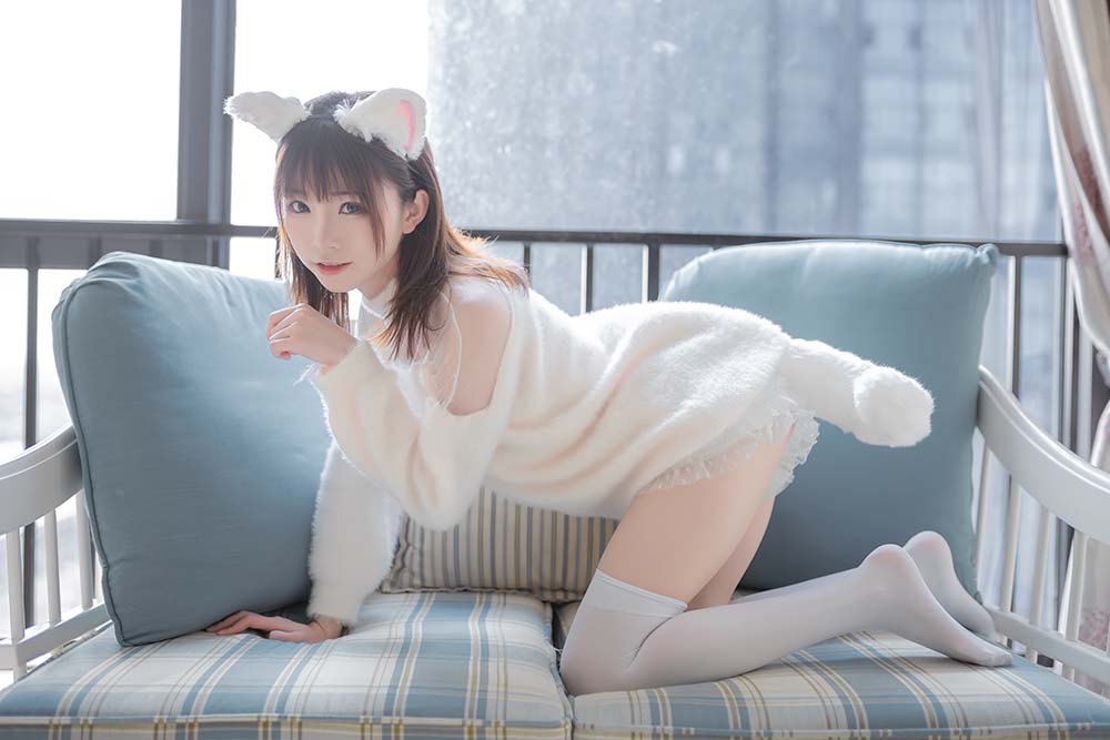 绮太郎Kitaro – 白喵女友 Cosplay-第2张