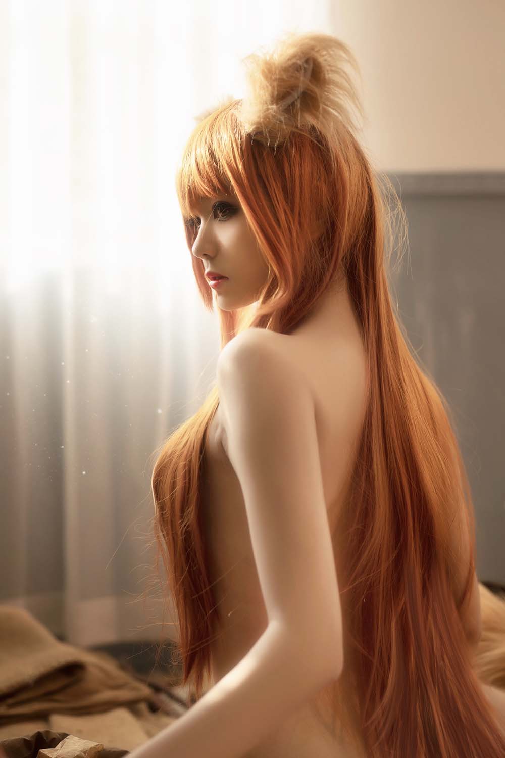 南桃Momoko – 南桃赫萝裸体 Cosplay-第1张