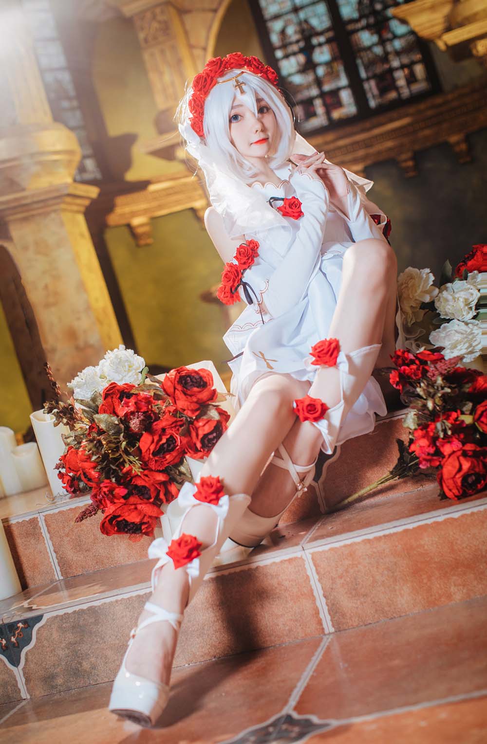 南桃Momoko – 德丽莎花裳月纱 Cosplay-第2张