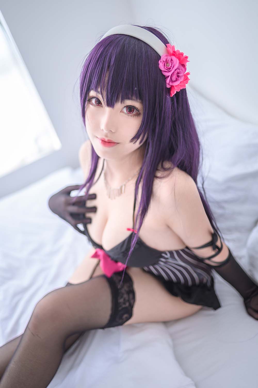 蜜汁猫裘 学姐内衣 Cosplay-第1张