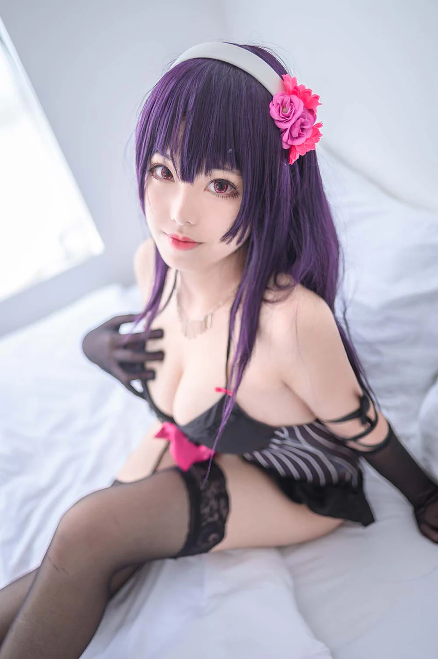 蜜汁猫裘 学姐内衣 Cosplay-第1张