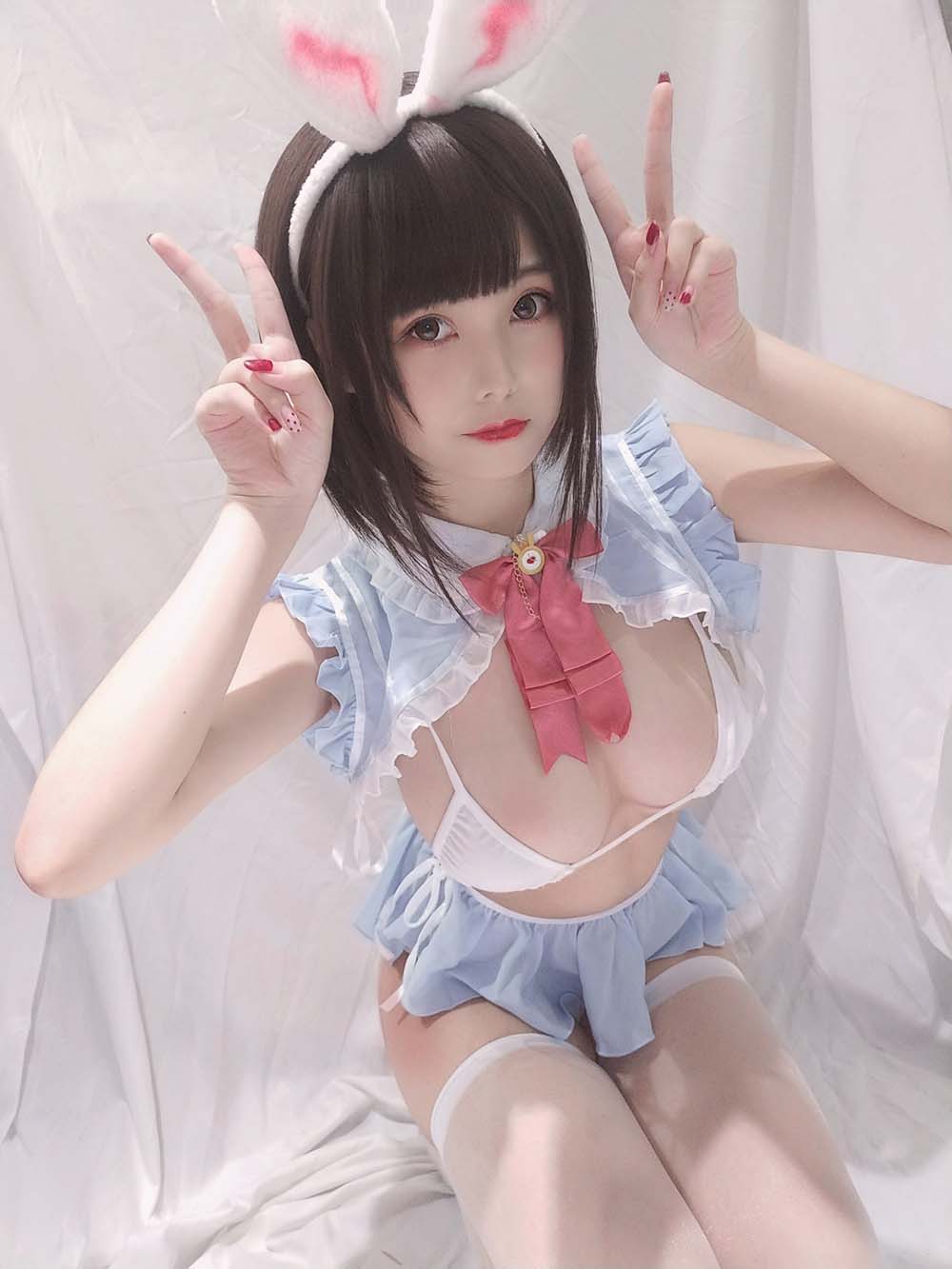蜜汁猫裘 兔子 自拍 Cosplay-第2张
