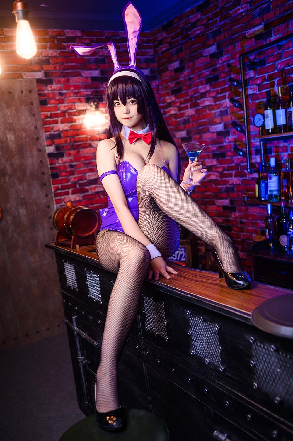 蜜汁猫裘 诗羽兔女郎 Cosplay-第1张