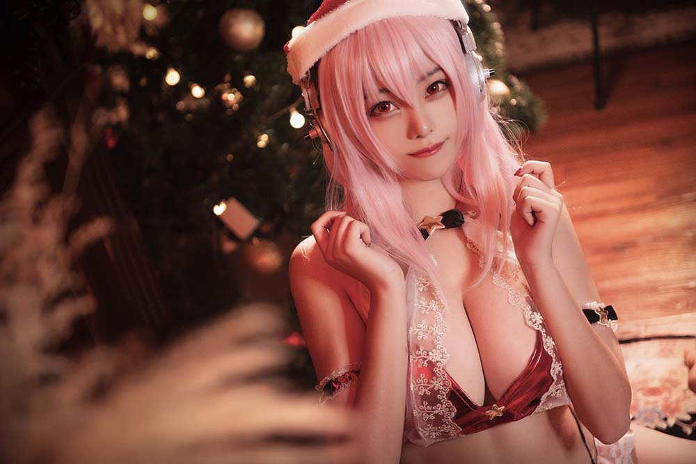蜜汁猫裘 圣诞索尼子 Cosplay-第1张