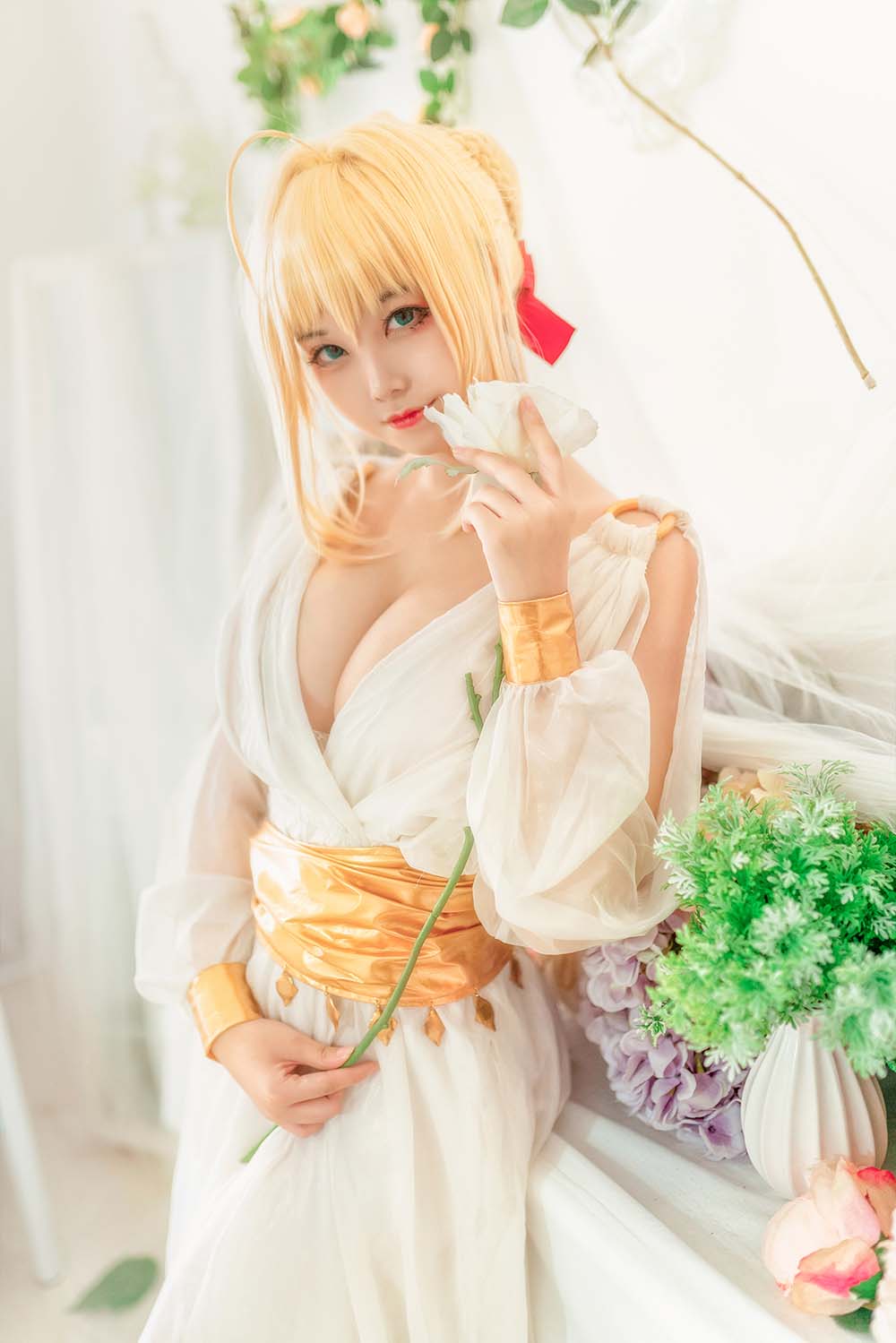 蜜汁猫裘 尼禄睡裙 Cosplay-第1张