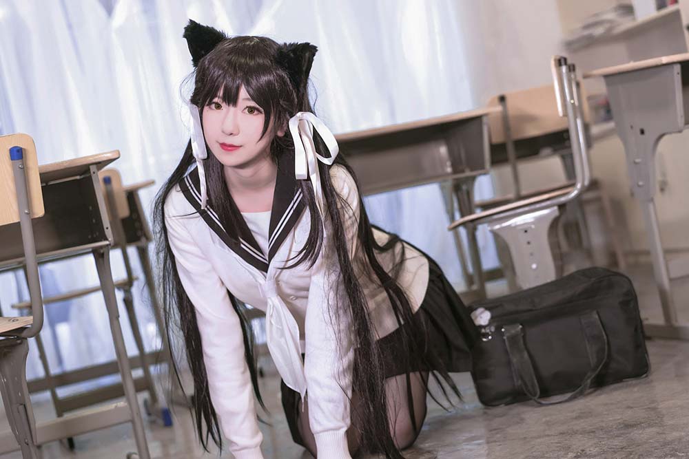 弥音音 – 爱宕制服 Cosplay-第2张