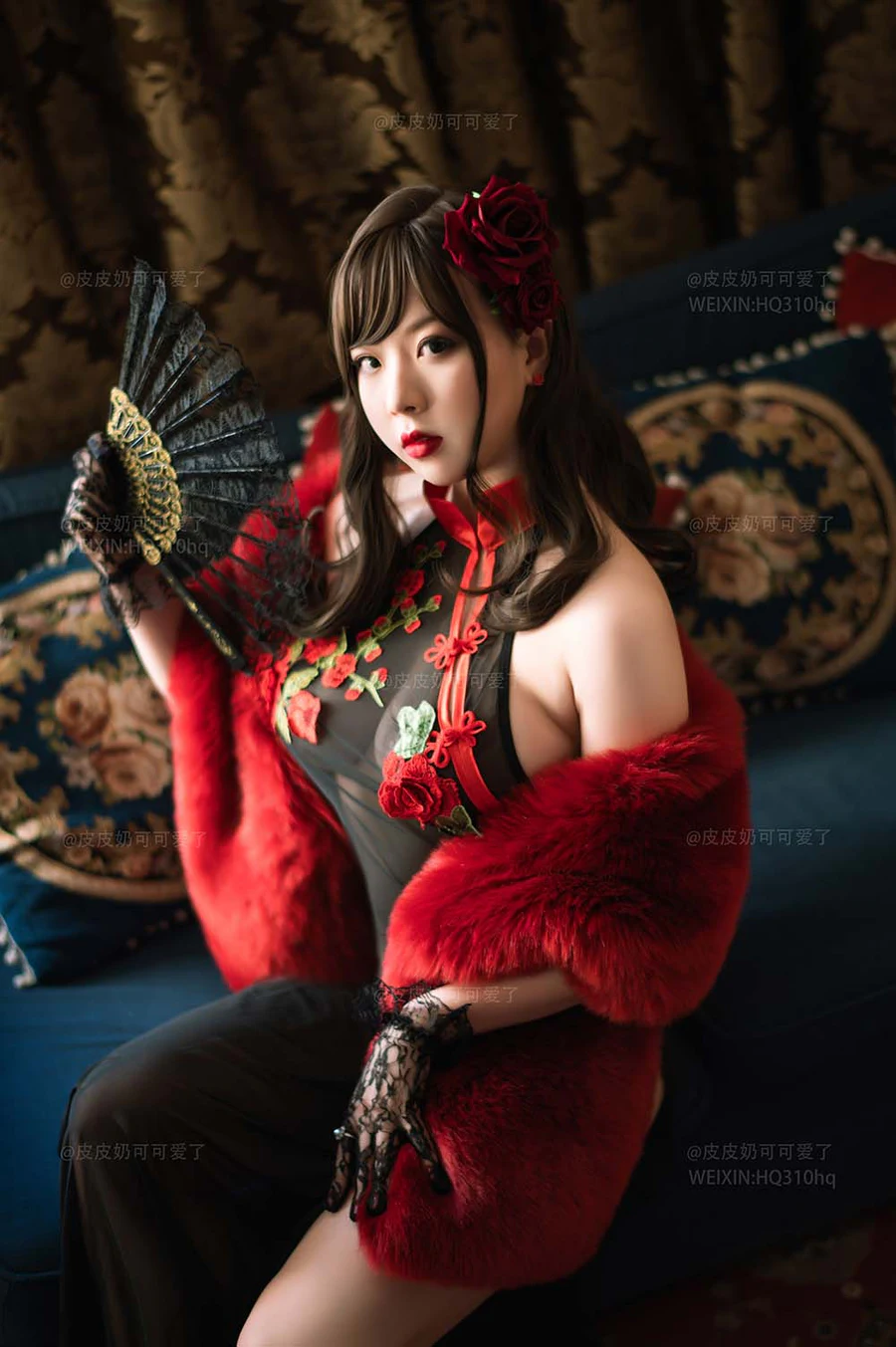 皮皮奶 – 玫瑰 Cosplay-第1张