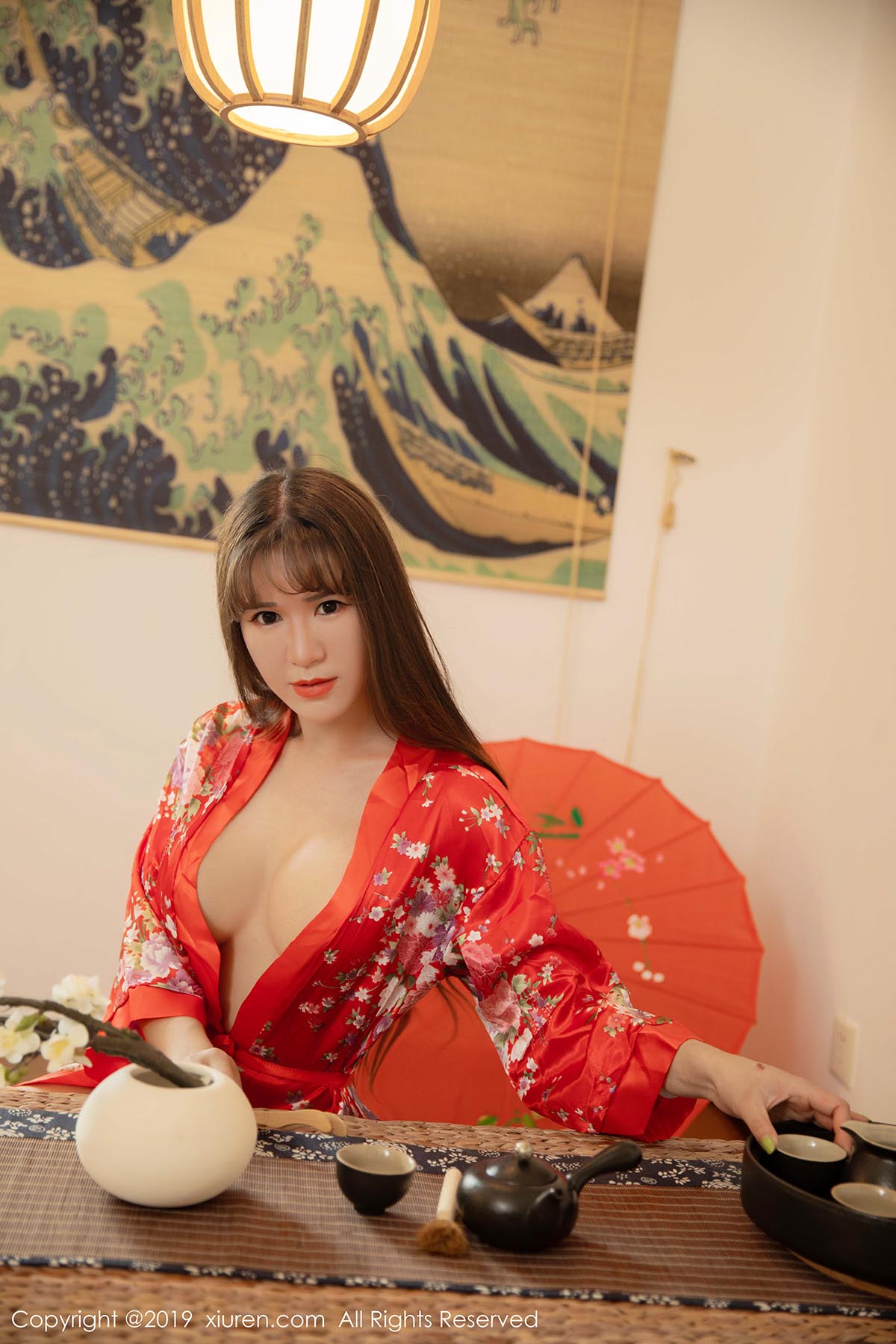 [Xiuren秀人网]XR20190827N01647 2019.08.27 No.1647 和服下丰胸肥臀惹火身姿 王紫琳 Xiuren秀人网-第2张