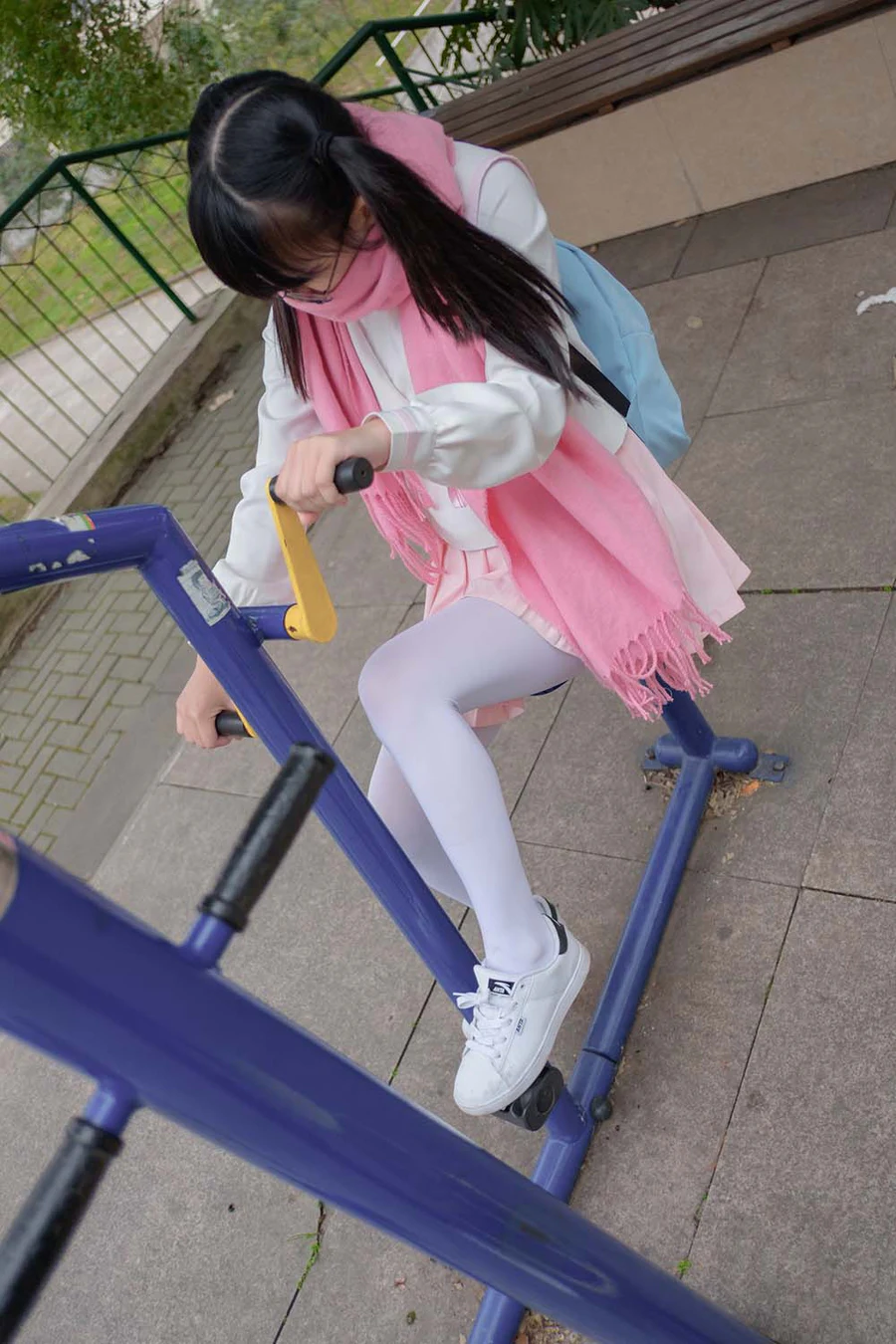 阿诺不是施瓦辛戈 – 白丝粉红少女 Cosplay-第2张