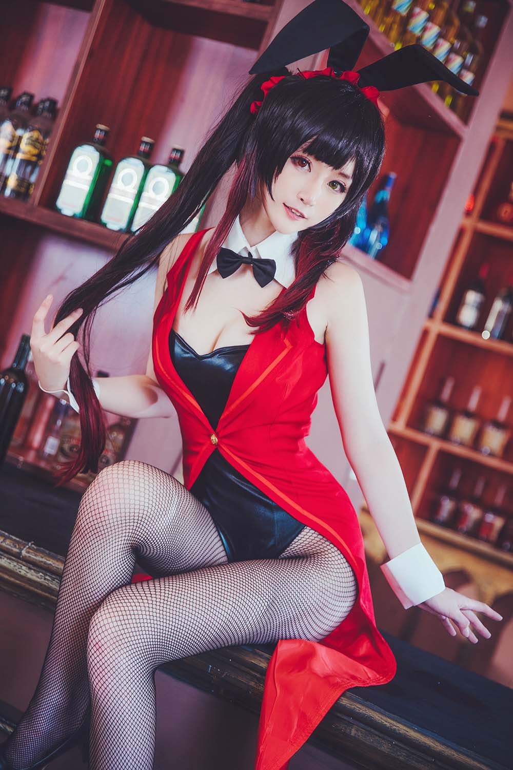 yui金鱼 – 狂三兔女郎 Cosplay-第2张