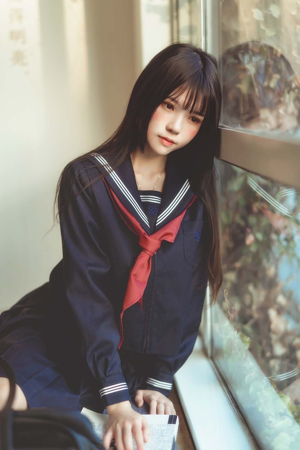 桜桃喵 – (小少女)黑色水手服 Cosplay-第1张
