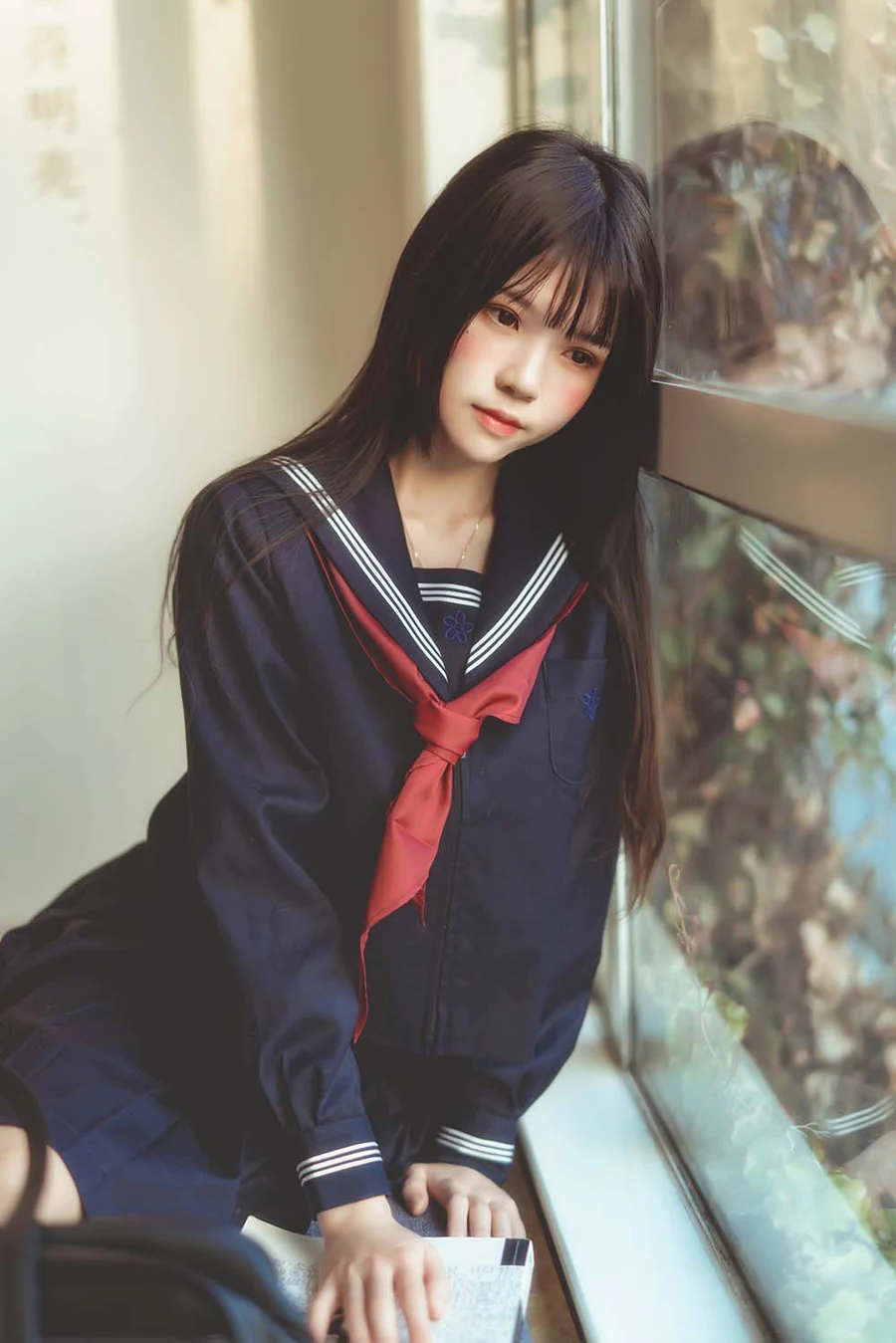 桜桃喵 – (小少女)黑色水手服 Cosplay-第1张