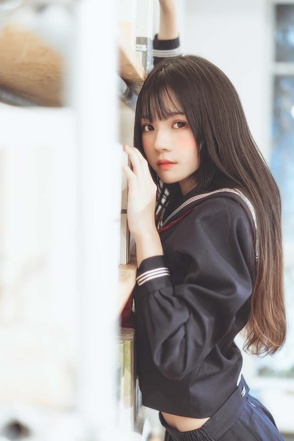 桜桃喵 – (小少女)黑色水手服 Cosplay-第2张