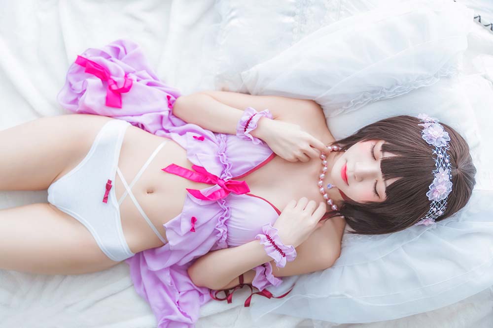 桜桃喵 – 加藤惠小睡裙 Cosplay-第2张
