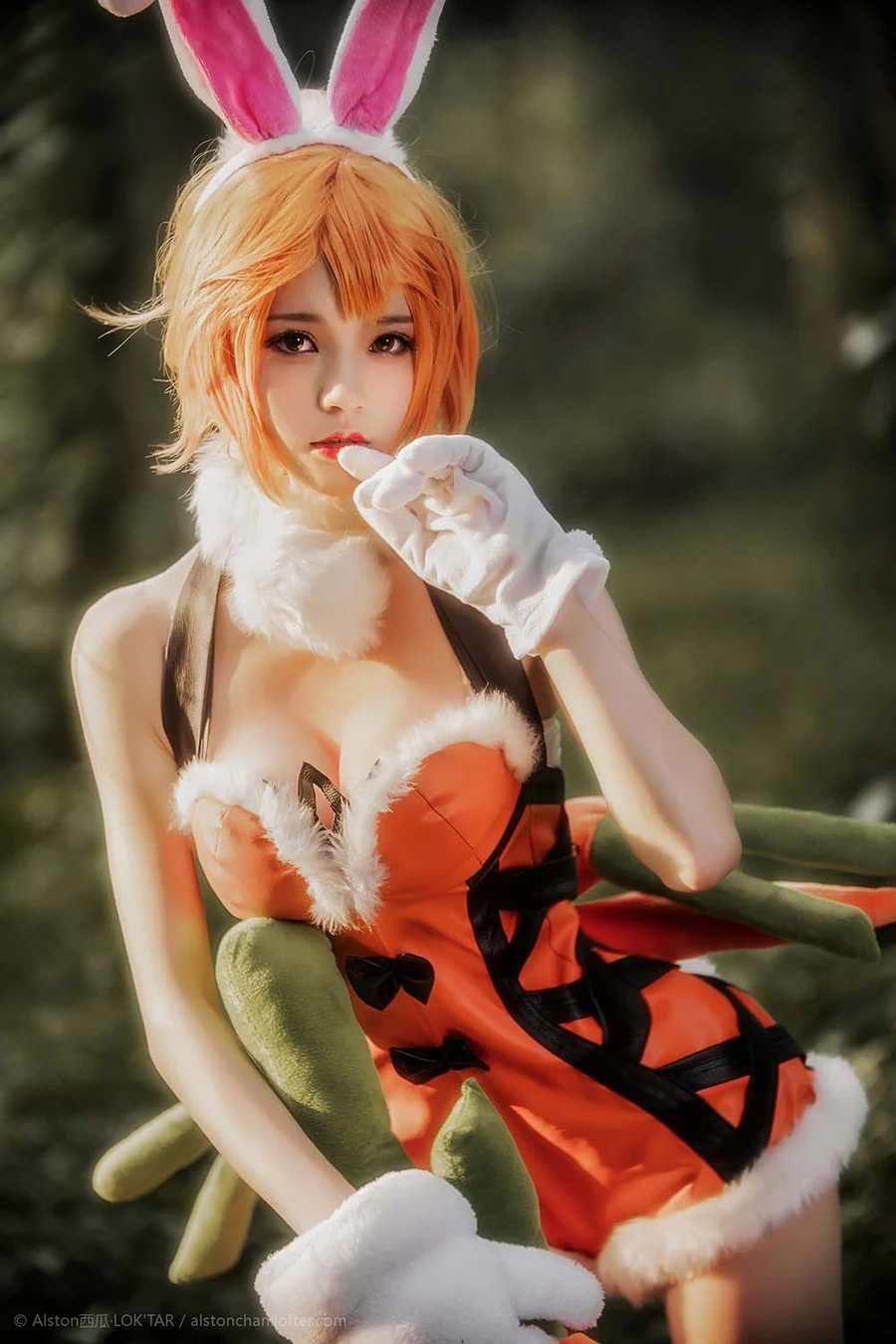 桜桃喵 – 花木兰兔女郎 Cosplay-第1张