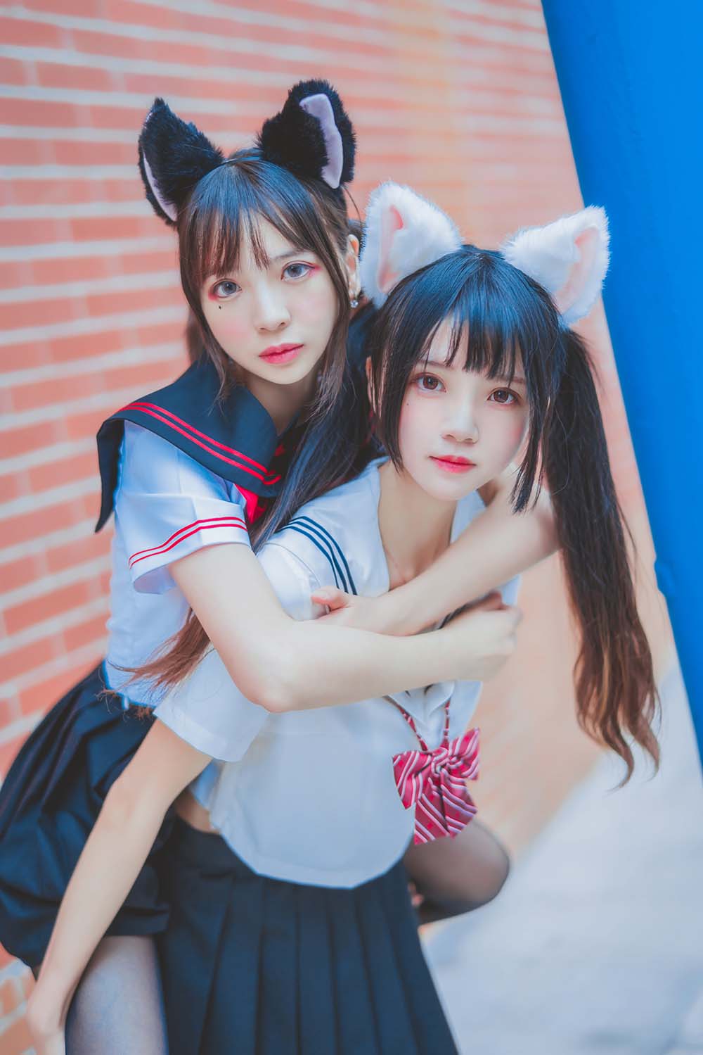 桜桃喵&疯猫ss – JK百合 02 Cosplay-第2张