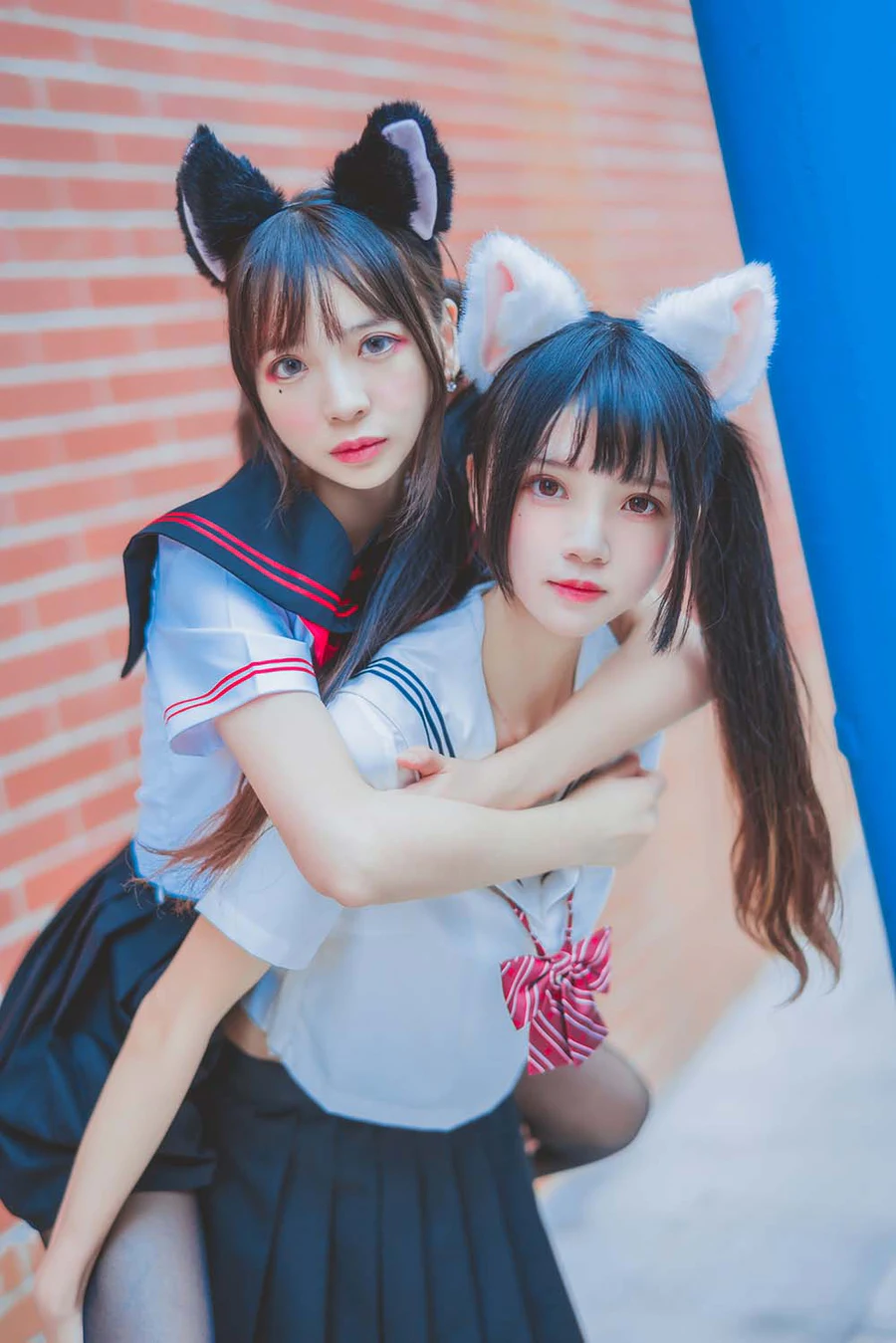 桜桃喵&疯猫ss – JK百合 02 Cosplay-第2张