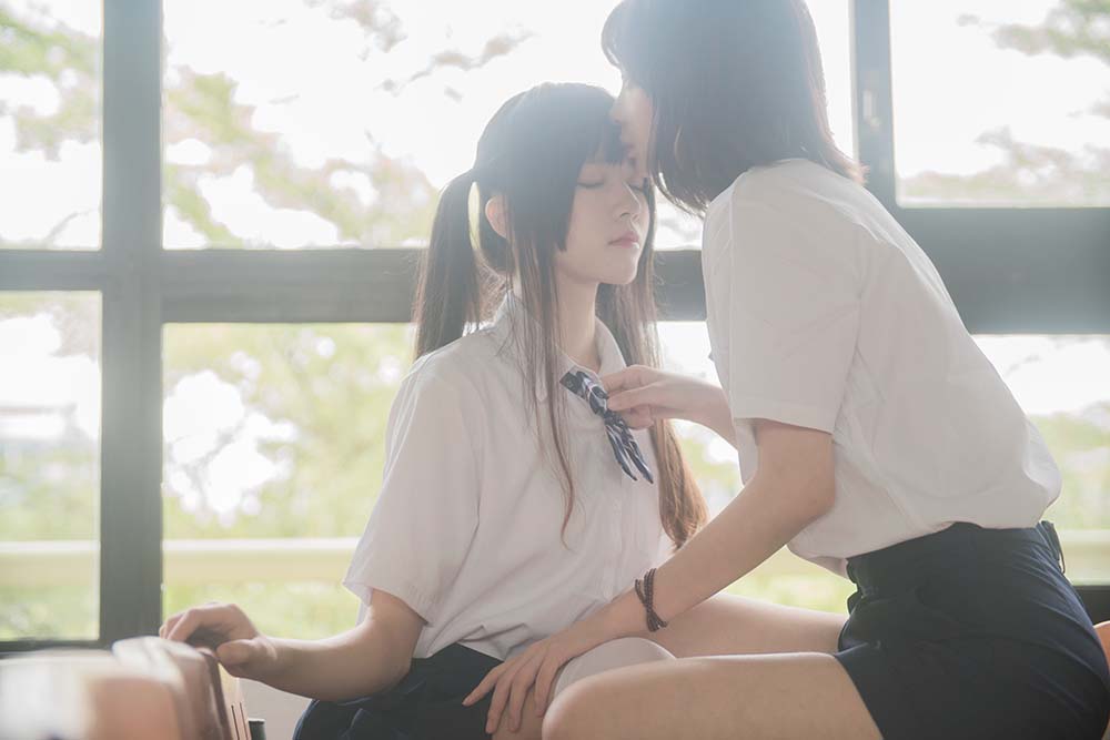 桜桃喵&疯猫ss – JK百合 01 Cosplay-第2张
