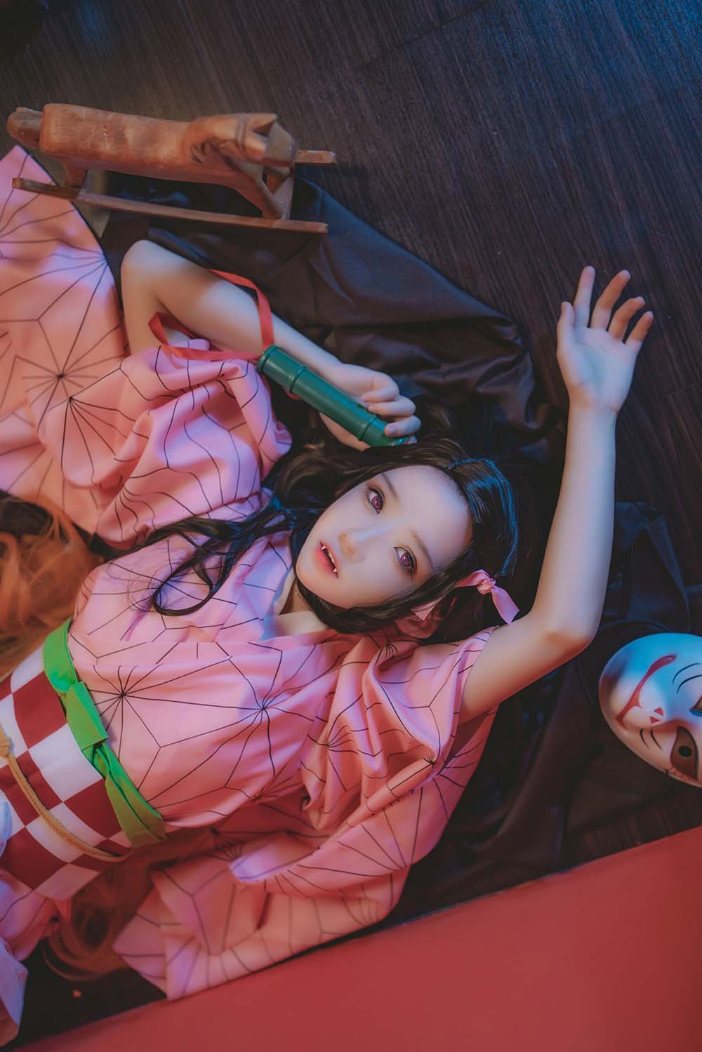 桜桃喵 – 灶门祢豆子 Cosplay-第1张
