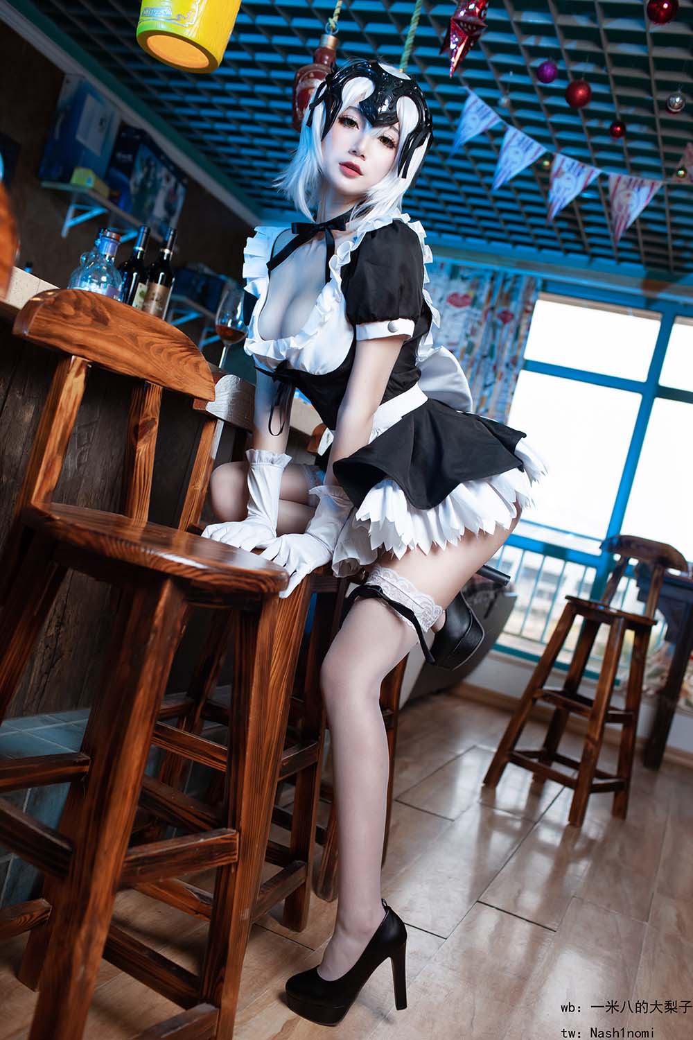 一米八的大梨子 – 黑贞GK手办女仆 Cosplay-第1张