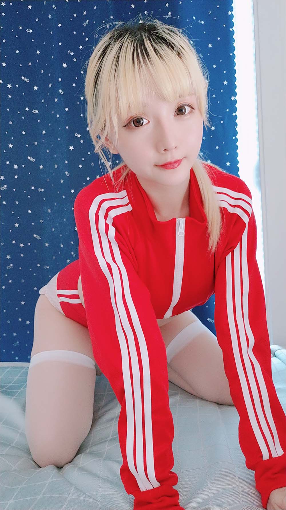 星之迟迟 定制 NO.002 红色体操服 Cosplay-第1张