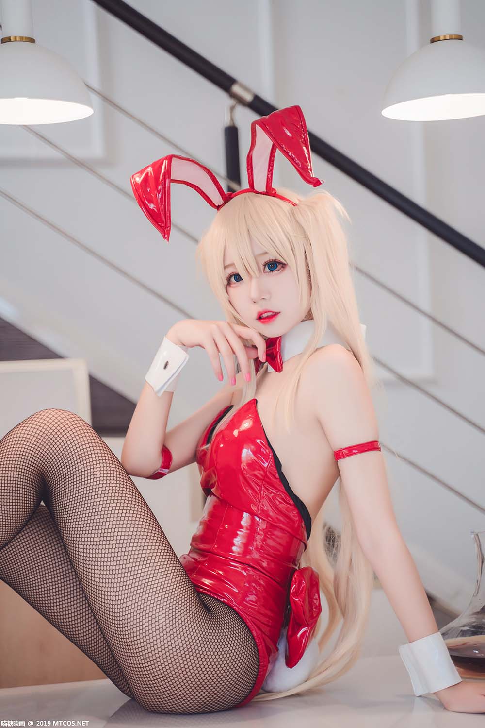 猫君君 – 黑丝兔女郎 Cosplay-第2张