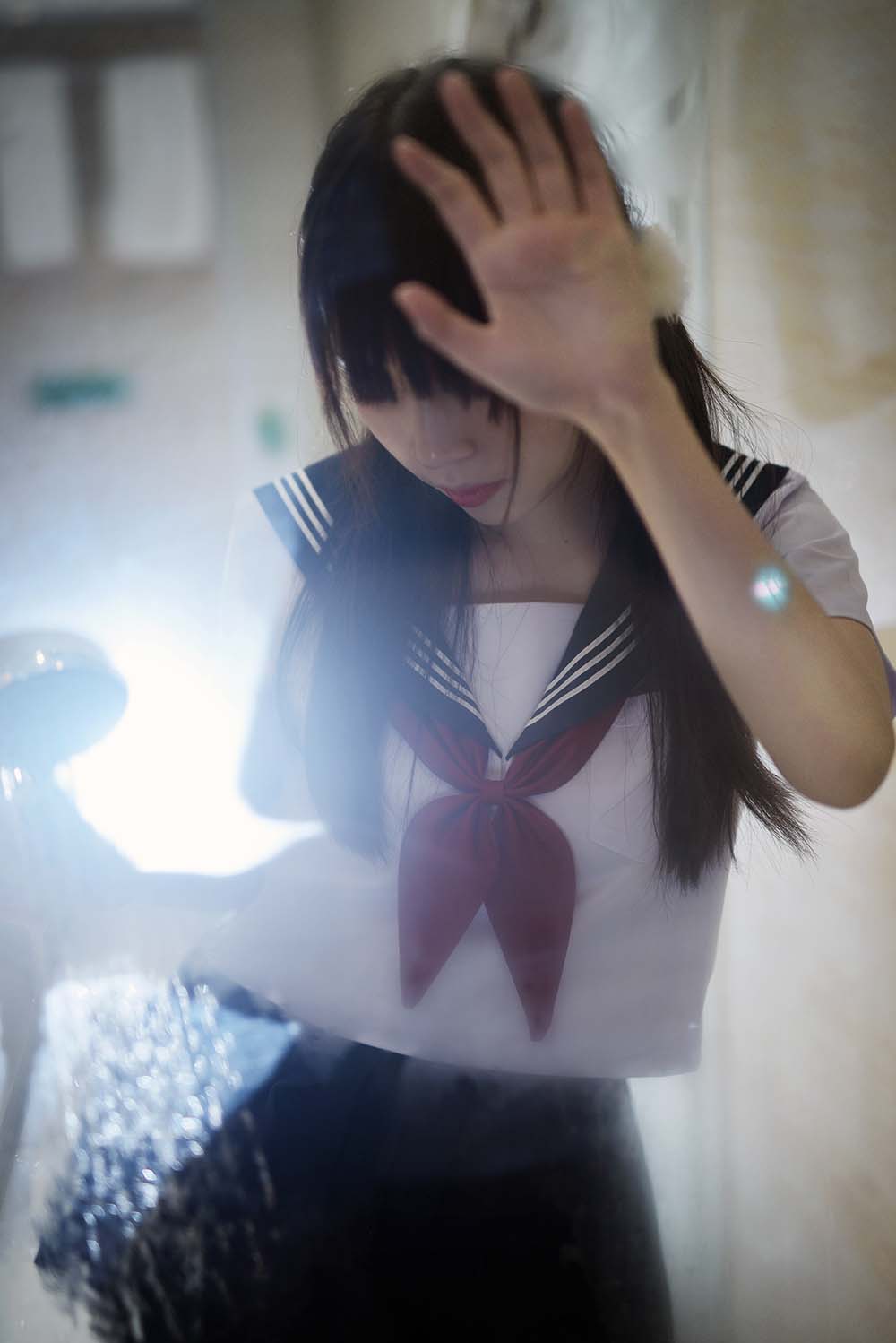 二佐Nisa – 湿身黑丝 Cosplay-第2张