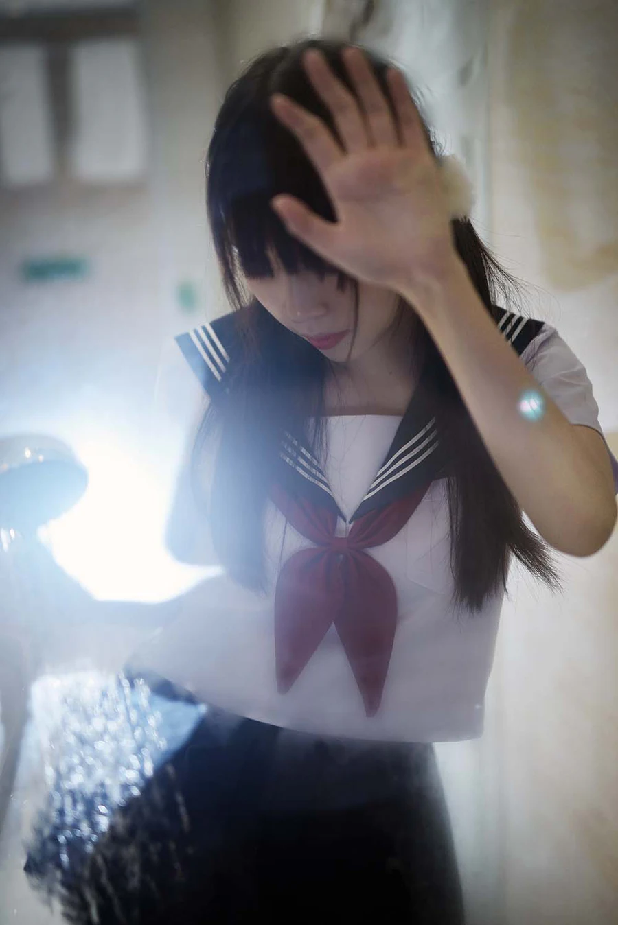 二佐Nisa – 湿身黑丝 Cosplay-第2张