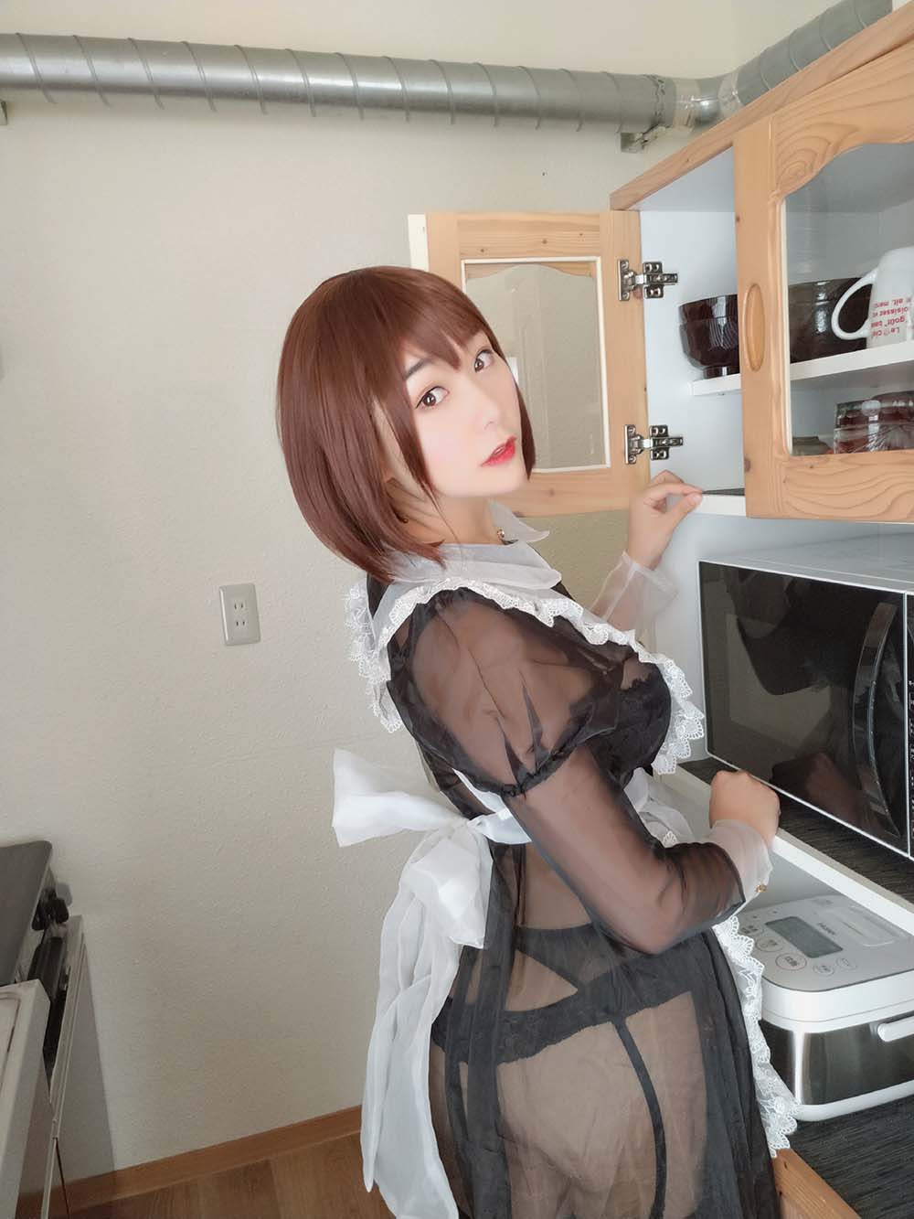 三刀刀Miido – 透明女仆 Cosplay-第1张