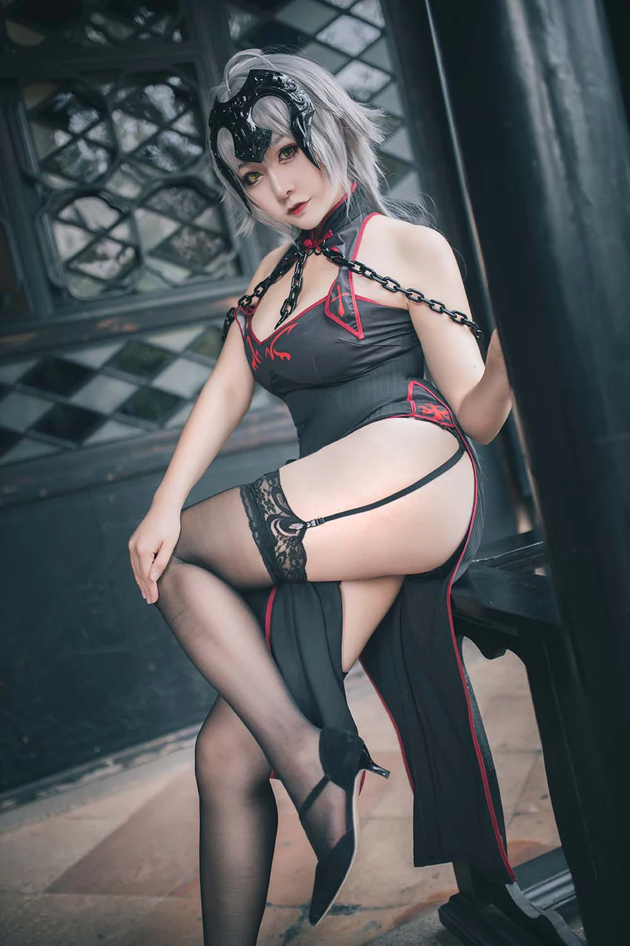三刀刀Miido – 6号本 黑贞德 Cosplay-第1张