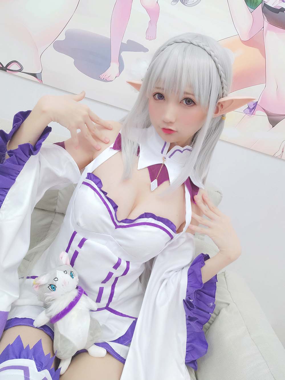 NAGISA魔物喵 – 自摄系列05艾米莉亚 Cosplay-第1张