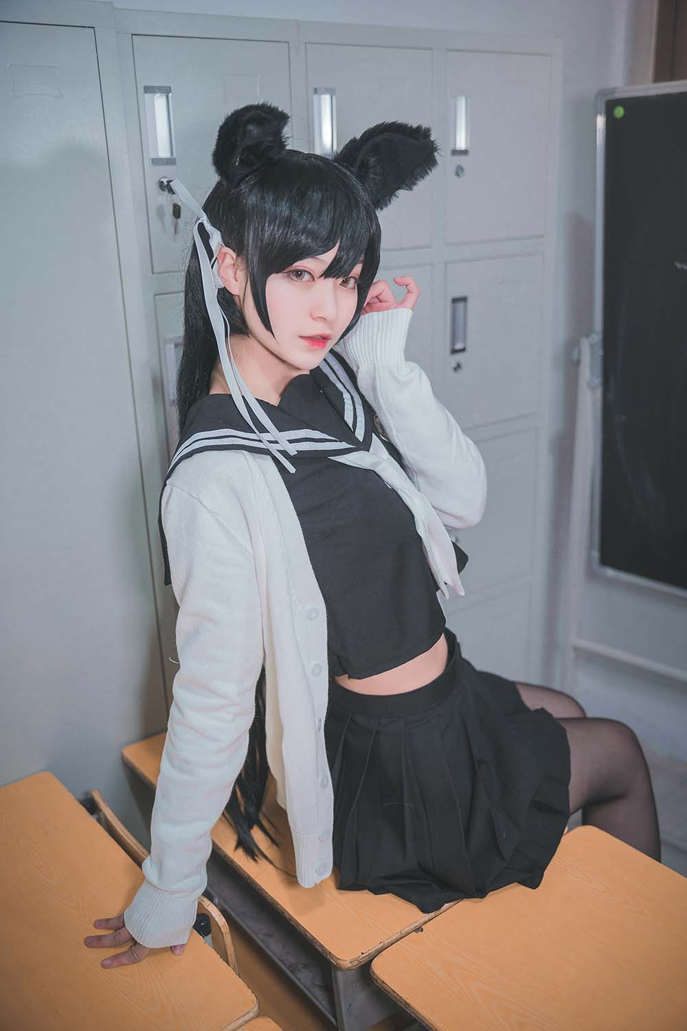 铁板烧鬼舞w – 爱宕jk Cosplay-第1张