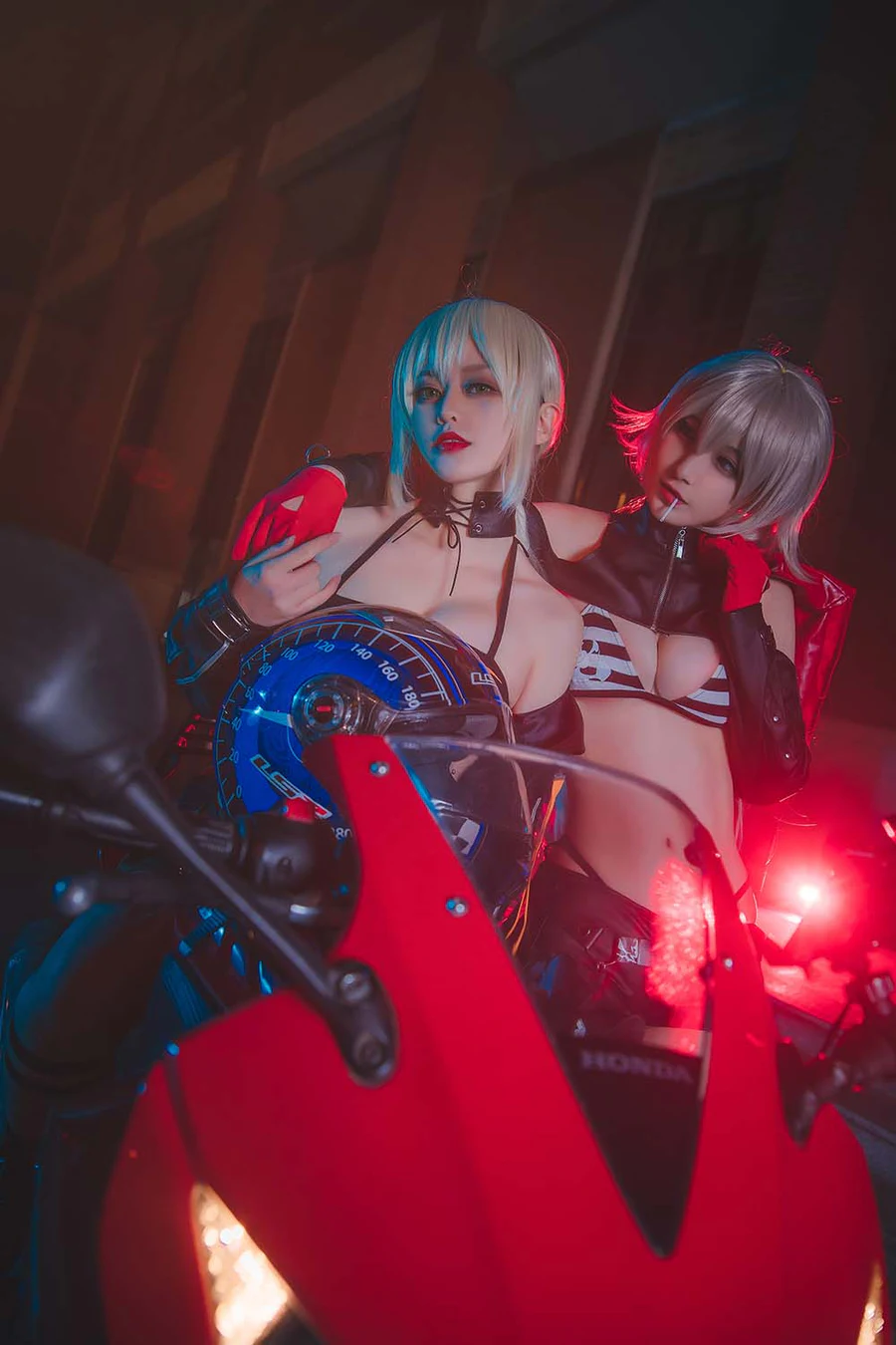 铁板烧鬼舞w – 中山码头黑贞黑呆双人 Cosplay-第2张