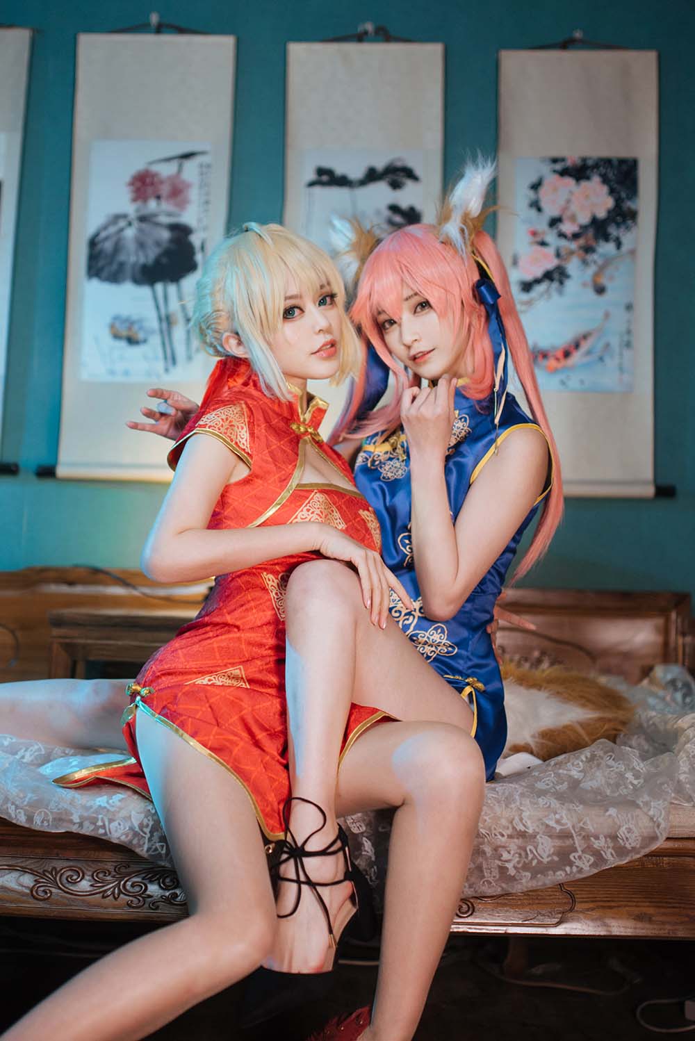 铁板烧鬼舞w – 玉藻前旗袍 Cosplay-第1张