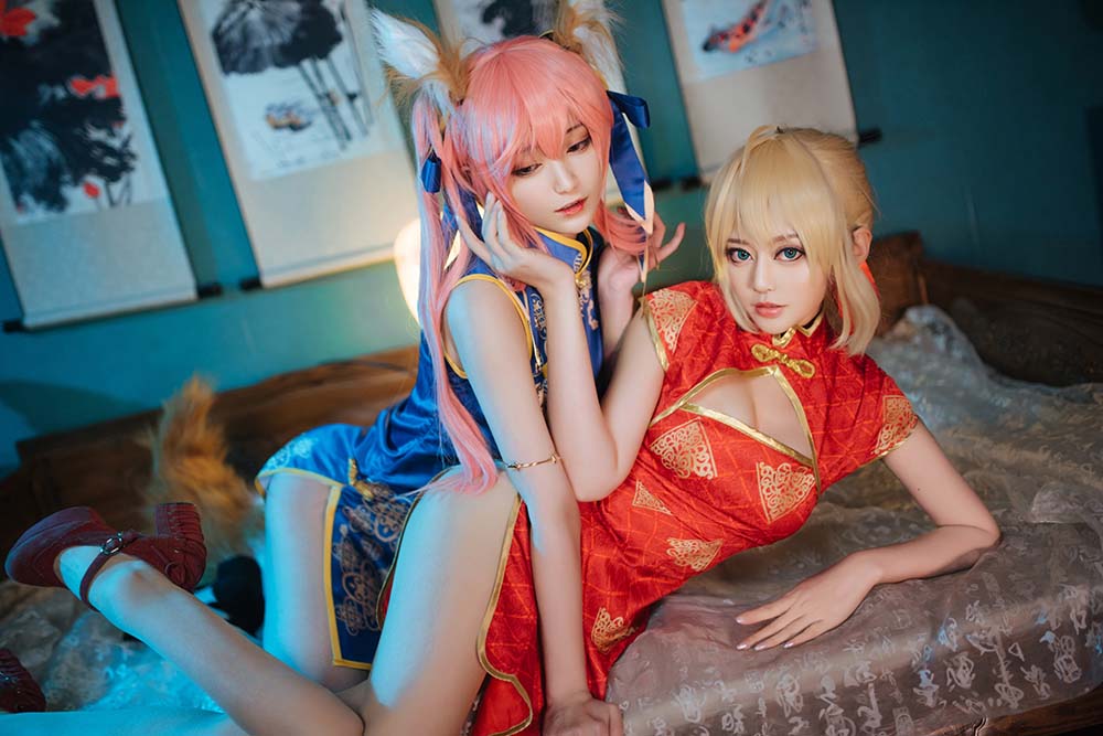 铁板烧鬼舞w – 玉藻前旗袍 Cosplay-第2张