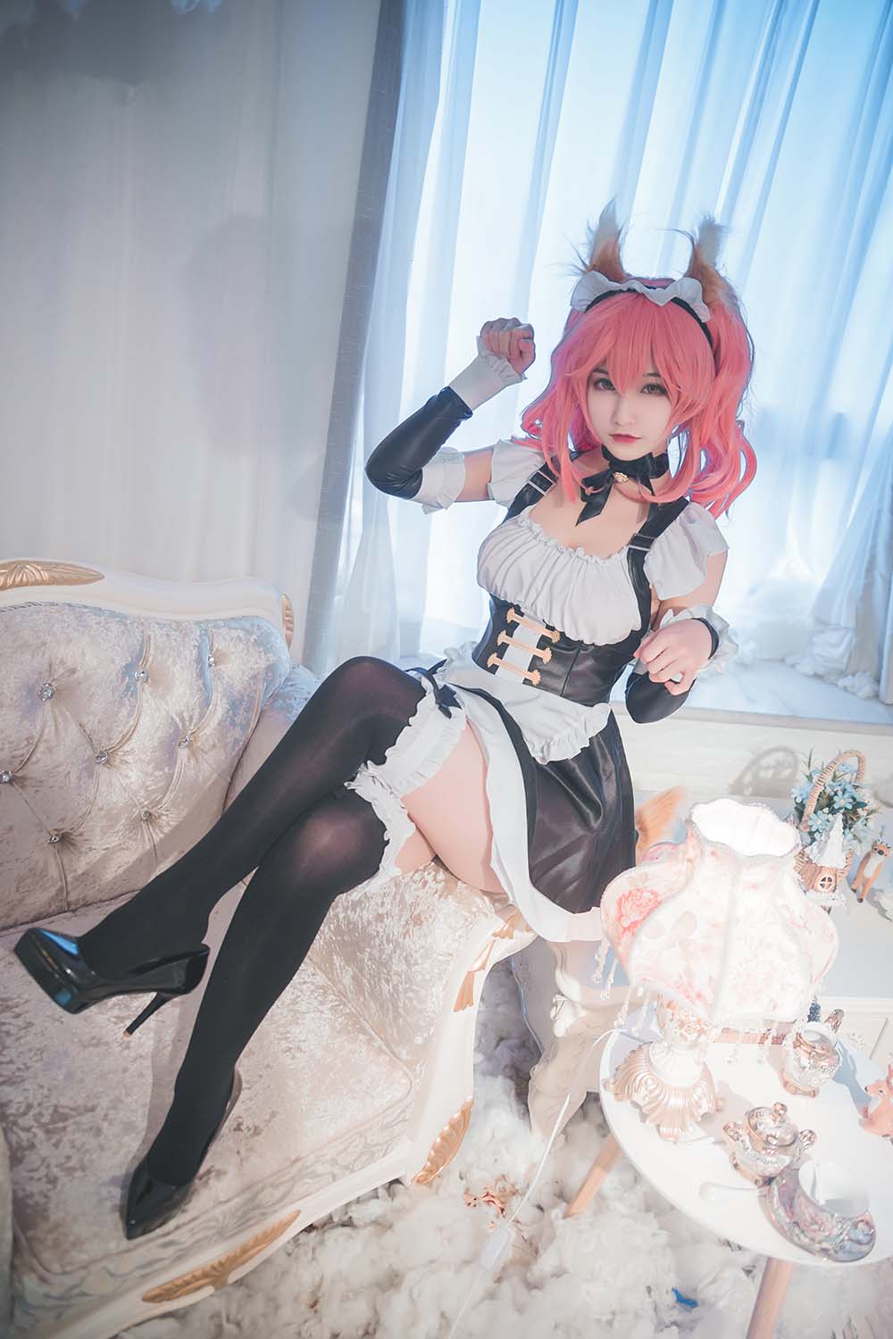 铁板烧鬼舞w – 玉藻前女仆 Cosplay-第1张