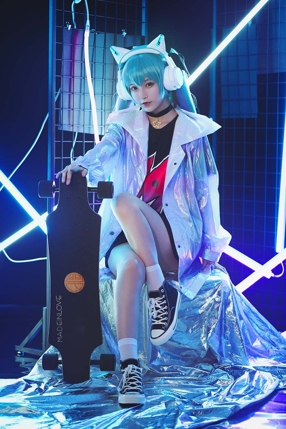 铁板烧鬼舞w – 妖舞耳机miku最终 Cosplay-第1张