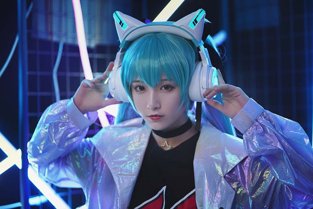 铁板烧鬼舞w – 妖舞耳机miku最终 Cosplay-第2张