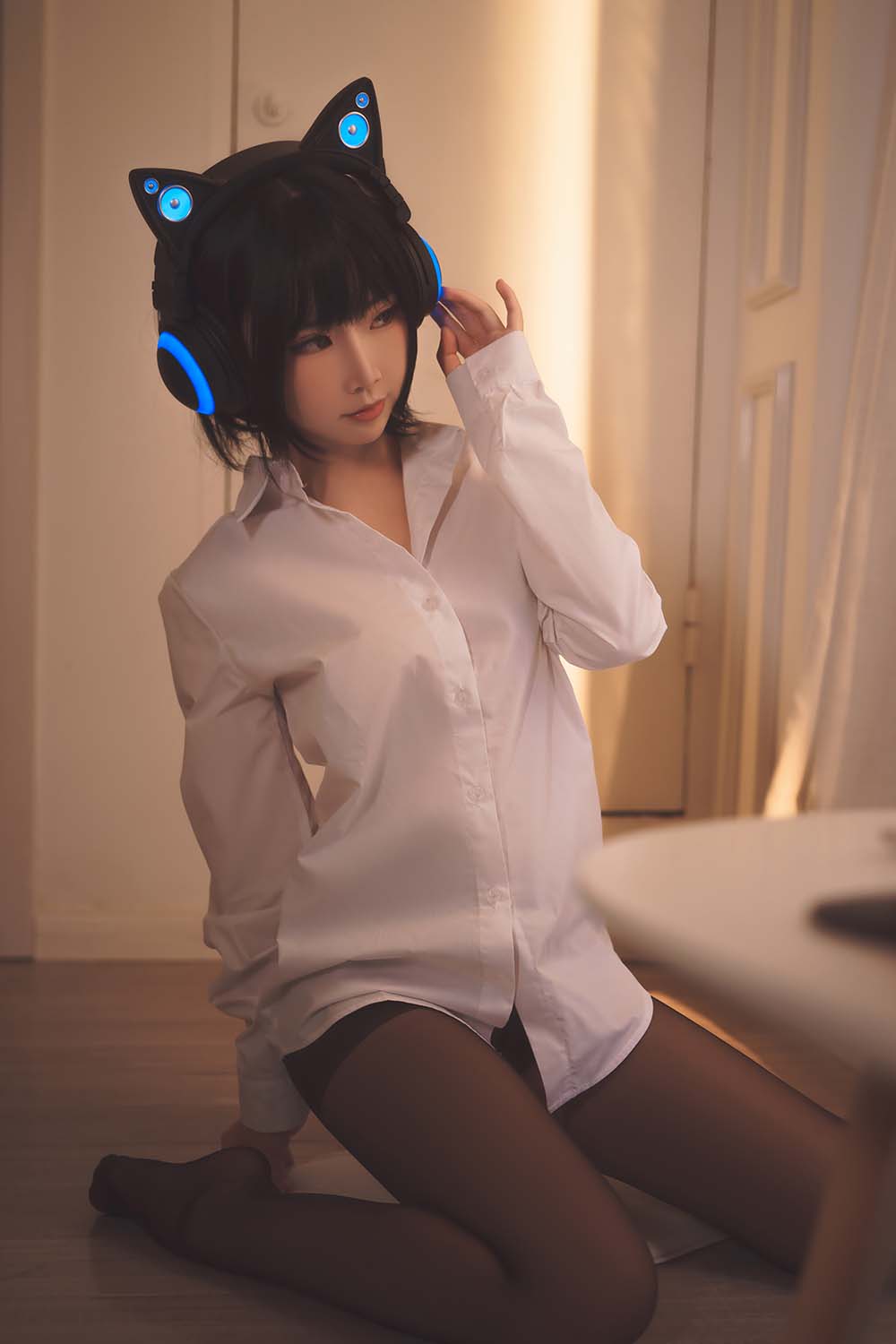 面饼仙儿 – 猫耳耳机 Cosplay-第1张