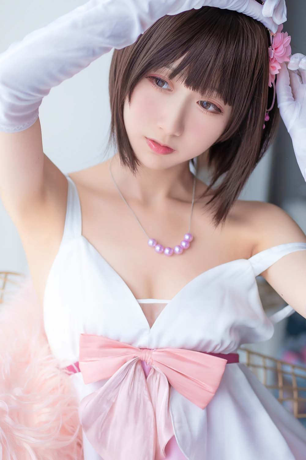 木绵绵OwO – 加藤惠cos礼服部分 Cosplay-第2张