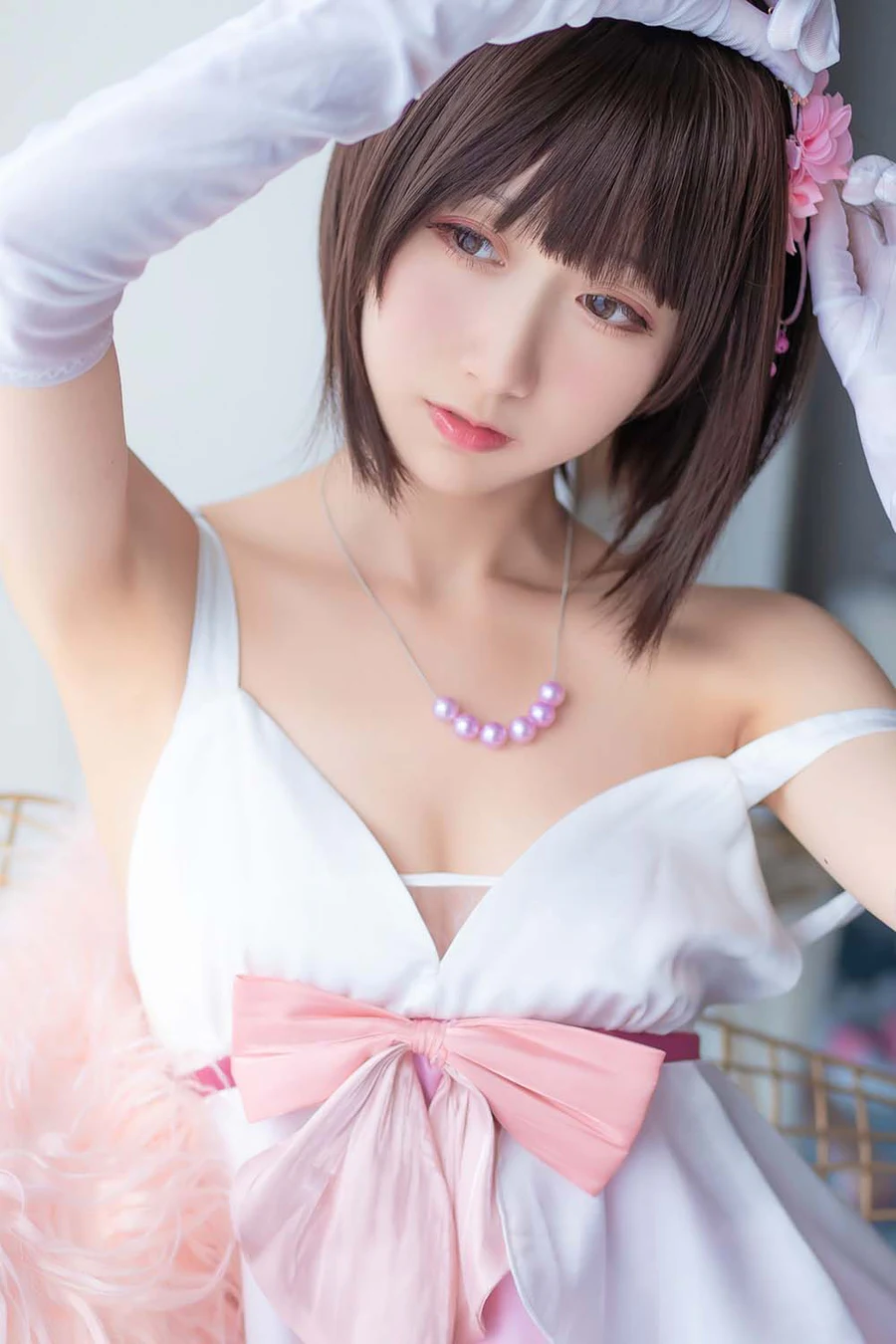 木绵绵OwO – 加藤惠cos礼服部分 Cosplay-第2张