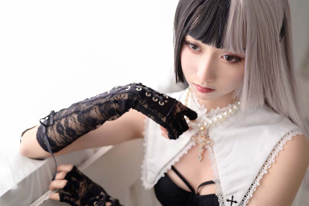 木绵绵OwO – 黑白修女 Cosplay-第2张