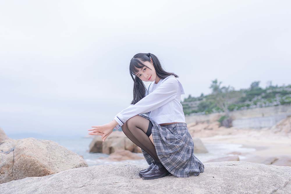 木绵绵OwO – 海边JK Cosplay-第2张