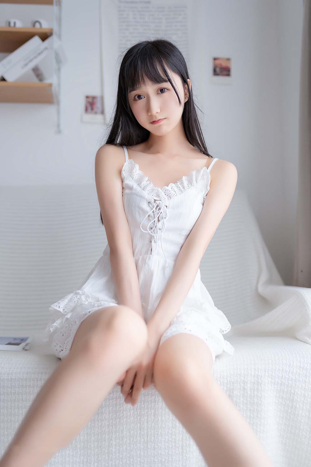 木绵绵OwO – 白裙少女 Cosplay-第2张